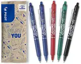 PILOT FriXion Clicker 0.7 mm - das Original - 5 Stück - 2x blau, 1x rot, 1x grün, 1x schwarz