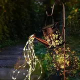 Solar Gießkanne Lichter Gartendeko 90 LEDs Lichterketten Außen Wasserdicht Duschlicht, SproutMaven Vintage Deko Lampe für Hof Balkon Gartenweg