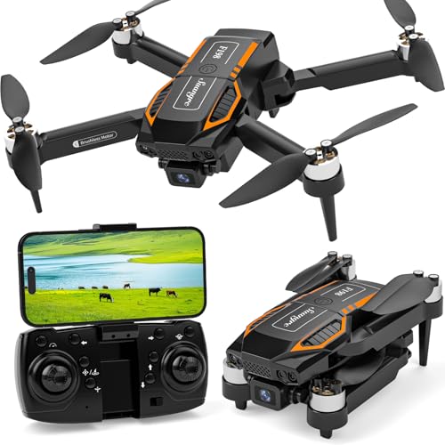 F198 Drohne mit HD Kamera, Mini Drone Dual Kamera, Geste/VR Steuerung, 3D Flips, 3 Geschwindigkeiten, 20 Min Flugzeit, Bürstenloser Motor, für Auto-Hover, One-Key Start für Erwachsene/Anfänger