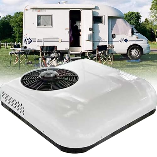 Klimaanlagen für Wohnmobile,12V/24V DC RV Air Conditioner,Heizen & Kühlen Wenig Lärm,Mobile Klimageräte Für Komfortables Reisen In Anhänger Und Camper Vans,White-12V