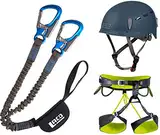 LACD Klettersteigset Pro + Klettergurt Camp Größe L + Helm Protector 2.0 midnight navy