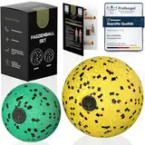 M.S.Lemberg® Faszienball klein Set - Massageball für gezielte Selbstmassage von Faszien, Verspannungen, Triggerpunkt u.v.m. - Faszienkugel Massagekugel für Ganzkörper Massage - 2X Ball 8cm & 6cm