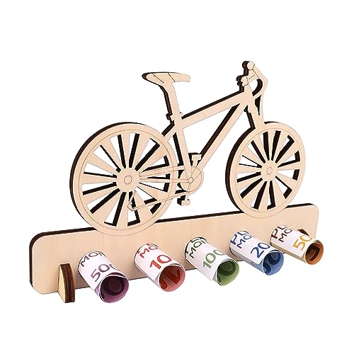 ENLACE Mountainbike Geschenk, Radfahrer Geburtstag Geldgeschenk Holz, Fahrrad Geschenk, Kreatives Geldgeschenke, Geschenke Aus Holz, Geschenk für Familie, Liebhaber, Freunde, Kinder