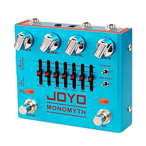 JOYO Bassgitarrenpedale Overdrive Amp Simulator Effektpedal mit EQ und Rauschunterdrückung für Bassist E-Gitarre Bass (MONOMYTH R-26)