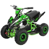 Actionbikes Motors Kinder Elektro Miniquad ATV Racer ???? Watt 36 Volt - Scheibenbremsen - Safety Touch System Fußschalter (1000 Watt Schwarz/Grün)