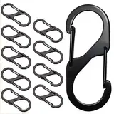 10 Stück karabiner,schlüssel karabiner,karabinerhaken,S karabiner klein,S Karabiner,Mini karabiner schlüsselanhänger,S Outdoor Camping Haken für Camping, Zuhause,Wandern oder Reisen