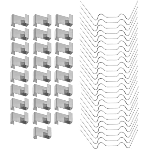 50 Stück Gewächshaus Klammern, Klammern für Gewächshaus, Gewächshausklammern, Sturmfest Gewächshaus Zubehör für Hohlkammerplatten, Doppelstegplatten, Gewächshaus Platten, Edelstahl Extra Stark
