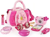 SainSmart Jr. Toddler Purse, Meine erste Handtasche mit Pretend Play Set, 9 PCS für Prinzessin Mädchen, Rosa