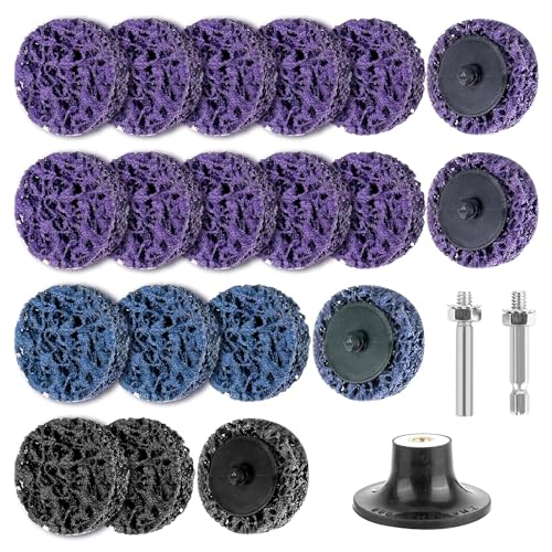 19 Stück 2 Zoll CSD Scheibe Schleifscheibe DMJJSD® Grobreinigungsscheibe Reinigungsscheibe Set Csd Sscheibe Bohrmaschine für OberfläcHenbearbeitung Polieren Rostentfernung Schweißnähte Ntfernen (50m