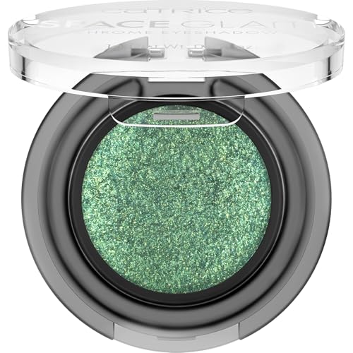 Catrice Space Glam Chrome Eyeshadow, Lidschatten, Nr. 060, Grün, langanhaltend, Expressergebnis, hochpigmentiert, vegan, ohne Mikroplastikpartikel, Nanopartikel frei, ohne Parfüm, 1er Pack (1g)