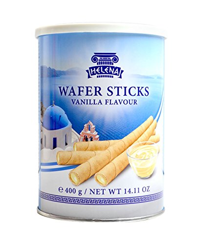 Feiny Biscuits Wafer Sticks Vanilla Flavour Waffelröllchen mit einer Cremefüllung mit Vanillegeschmack Vanille Kekse 400g