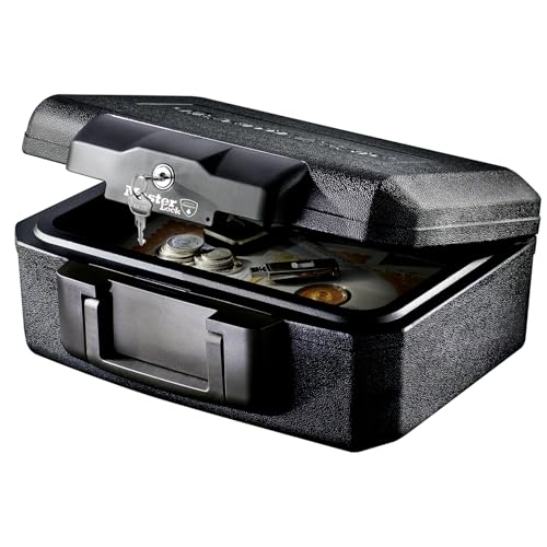 MASTER LOCK Sicherheitskassette [Feuerfest] [Small] [Schlüsselschloss] L1200 – Für Ausweise, kleine Elektrogeräte, Juwelen usw.