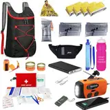 Luxury 2025 Komplettpaket für Zuhause - Für Notfälle, Stromausfall & Katastrophen - Kriegssituationen - Überlebensset - Inklusive Wasserfilter, Notruf, Powerbank, Erste-Hilfe-Kit, Wärmedecke & Mehr