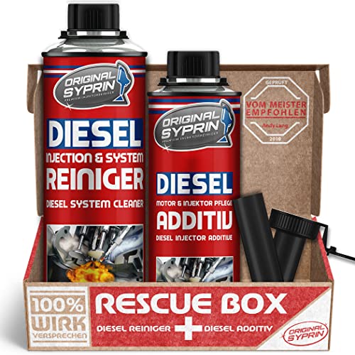 SYPRIN Original Diesel Additiv und Reiniger Bundle I Injektor-Reiniger Einspritzdüsen-Reiniger Diesel-Reinigung Diesel-Additive I Motorsystemreiniger Paket