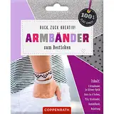 Ruck, zuck kreativ! Armbänder zum Besticken: Armbänder in Glitzer-Optik - silber (100% selbst gemacht)