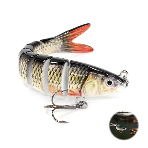 Angelköder, Kunstköder, Spinnköder, Fische Angeln Set, Wobbler Jerkbait,Barsch, im Meer, ideal zum Angeln auf Hecht, Barsch, Forelle – 27 g, langlebiger ABS-Kunststoff