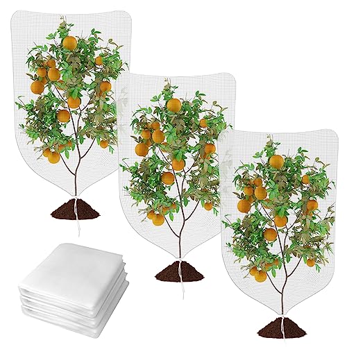 OFFCUP Gartennetze Gemüsenetz, 3pcs 1 * 1.5m Garten Feinmaschig, Insektenschutznetz Gartennetz für Pflanzen Gemüse Blumen Vogel Netz Pflanzenschutznetz Gemüsegarten Obstgarten schützen