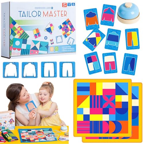 Tailor Master Matching-Spiel, Pappspielzeug - Schneidermeister Matching Spiel, Tailor Master Battle Denk Und Konzentrationstraining, Spielzeug FüR Kinder, Farblich Passende Kleidung Puzzle (Stufe A)