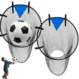 Hocadrv 2 Stück Fußballtor Zielnetz 55 X 70 cm Fussballtor Torwand Zubehör für Fussballtor Fussball Ziel einfache Montage Torwand Netz für Schießgenauigkeit Verbesserung(Schwarz)