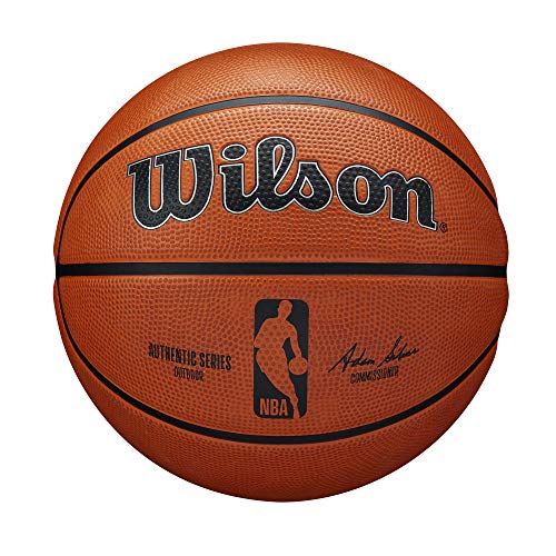 Wilson NBA Authentic Series Basketball – Outdoor, Größe 12,7-69,8 cm, WTB7300ID05, braun, Size 5-27.5"