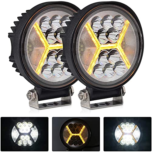 antom 2 Pcs Rückfahrscheinwerfer Arbeitsscheinwerfer Traktor 132W 12volt led strahler kfz 13200LM led zusatzscheinwerfer, für Boot Campervan LKW Transporter Wrangler Traktor PKW…