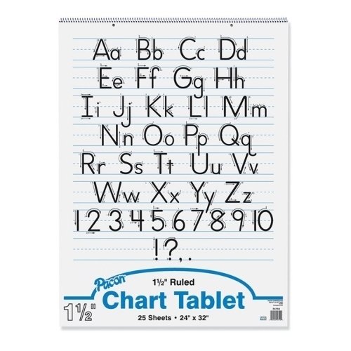 PACON CORPORATION CHART TABLET 24X32 1-1/2 IN RULED (Set of 3) by Pacon