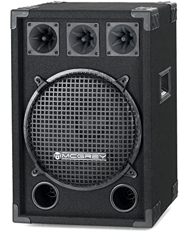 McGrey DJ-1222 DJ PA Lautsprecher Box 30cm (12“) Subwoofer 600W (Passiv, 2-Wege System, Holzgehäuse)