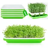 CHRI 5 Stück Keimschalen für Sprossen Seed Sprouter Tray Keimschale 31cm x 25cm Kresse anzuchtschalen Keimung Tablett Keimbox für Anzucht von Mungbohnen Alfalfa Weizengras