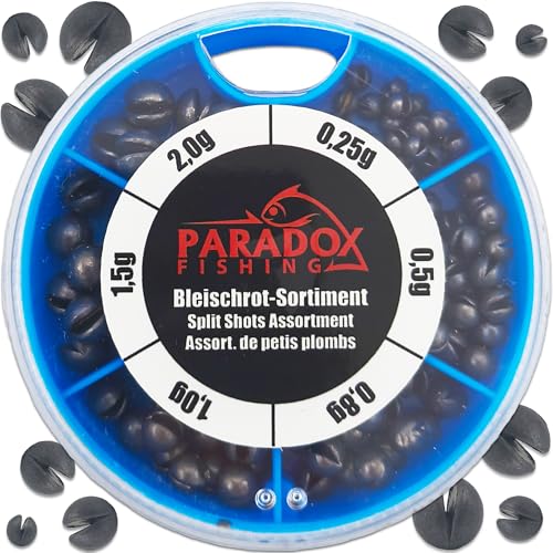 Paradox Fishing Bleischrot Angeln - Angelblei Blei Angelzubehör Angel Zubehör Schrotblei - Posen Angeln