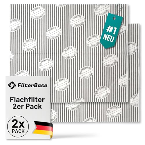 FilterBase® Universal Fettfilter Dunstabzugshaube | 2er Pack | Fett Filter Sättingungsanzeige, Flachfilter für Dunstabzug, Abzugshaube | Kein Aktivkohlefilter, Filtermatte zuschneidbar 57x47 cm