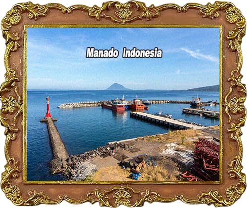 Manado Kühlschrankmagnete, Indonesien, Tourismus, Souvenir, Kühlschrankdekoration, Magnet
