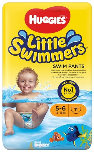 Huggies Little Swimmers Einweg-Schwimmwindeln für Babys und Kinder, Größe 5-6 (12-18 kg), 11 Bade-Windeln, Unisex