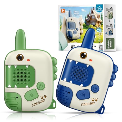Walkie Talkie Kinder, Dinosaurier Spielzeug ab 3 4 5 6 7 8 Jahren Junge 3-8 Jahre Geschenkideen Walky Talky Geschenk Junge 3-8 Jahre Outdoor Spiele für Jungen Funkgerät Kinderspielzeug Spielsachen