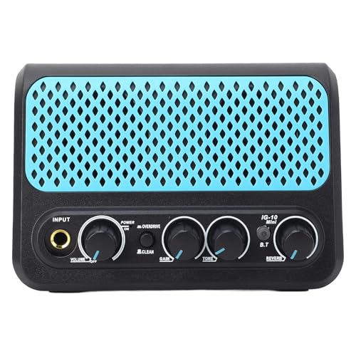 10W Tragbarer E -Gitarrenverstärker mit Sauberem, Mini -Gitarrenverstärker, Verzerrung, Overdrive- und Reverb -Effekten, Wiederaufladbare Gitarrenpraxis -Verstärker für Performance & Praxis