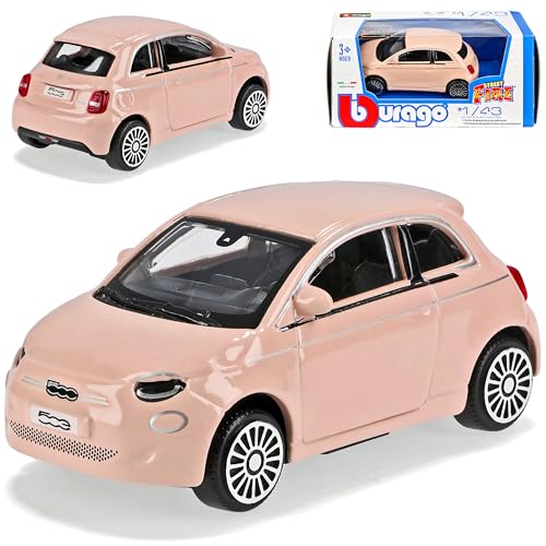 Generisch FIAT 500 E Coupe Rose Gold neues Modell ab 2020 1/43 Burago Modell Auto