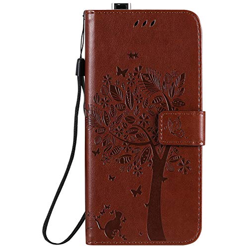 FEYYXI Handyhülle für Xiaomi Redmi K30Pro Hülle Leder Schutzhülle Brieftasche mit Kartenfach Stoßfest Handyhülle Case für Xiaomi Redmi K30 Pro Zoom - FEKT52868 Braun