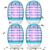 Mückenlampe Elektrisch,4 Stück Insektenvernichter Steckdose Insekten Mückenfalle Innen,Mückenschutz Lampe Mückenvernichter UV-Insektenfalle Fliegenfalle für Zuhause, Küche, Schlafzimmer, Fliegen