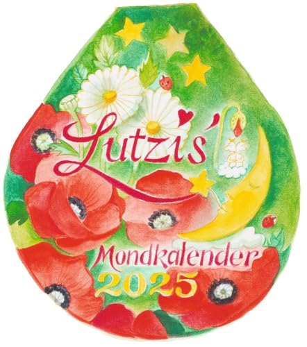 Lutzis Mondkalender rund Ø 16cm (Tagesabreisskalender) 2025: Andrea Lutzenberger