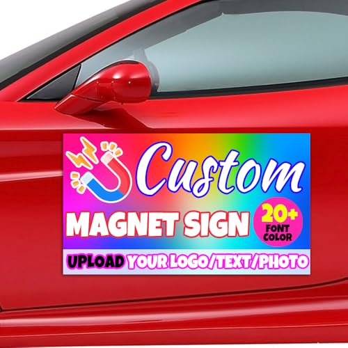 Auto Magnetschilder Personalisierte - Individuelle Magnet-Autoaufkleber - Magnetische Autoschilder - für Autos, Unternehmen, den persönlichen Gebrauch und als Werbeschild - Professionell gedruckt