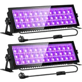 Lightasea 100W Schwarzlicht LED, UV Schwarzlichtlampe mit Stecker IP66 Wasserdicht UV Strahler Außen, Fluoreszenz Blacklight Partylicht mit Schalter für Halloween Aquarium Bar Neonfarben Disco