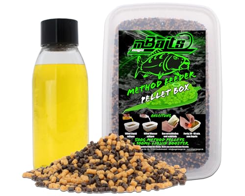 Angel-Berger Magic Baits Method Feeder Pellet Box Pellet Set (Captain Banana, 500g)