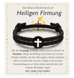 EYQV Firmung Geschenke Jungen, Geschenk zur Firmung für Jungs, Firmung Kreuz Armband für Jungen, Besondere Geschenkidee zur Firmung für Sohn Bruder Patensohn Neffe Enkel Freund von Mama Papa Taufpaten