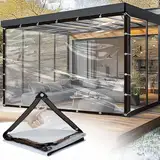 Plane Durchsichtig für Außenbereich 3 * 2m,Transparente Plane,Regenschutz Plane,Plane Wasserdicht Durchsichtig uv Best Ndig,Luftdichte+Plane+Transparent,Abdeckplane Mit Ösen