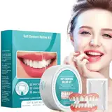 Silicone Reline Denture Set, Prothesen Unterfütterung Silikon Gebiss, Zahnprothese Zahnreparaturset, Zahnersatz zum Aufstecken, Silicone Reline Denture Set, Kosmetische Zähne Temporäre Prothesen