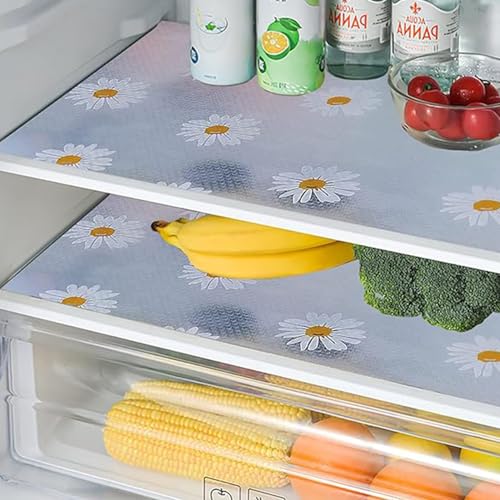 Roysmart 10 Stück Antibakterielle Kühlschrankmatten, Kühlschrank Matten Anti-Feuchtigkeit, DIY zuschneidbar Kühlschrankeinlagen, Matte Kühlschran für Küche, Schrank, Tisch, Schublade - 30 × 45 cm