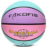 FAKOFIS Basketball,Basketball Größe 5,Kinder Basketball Größe 3,Outdoor Indoor Street Basketballs,Arena Training Erwachsene Blau Rosa Violett 5.