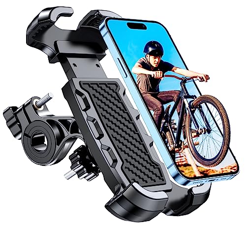 Mohard Handyhalterung Fahrrad, [Niemals Herunterfallen] 360° Drehbar Bike Handlebar Bags Handyhalterung Motorrad, Handyhalter Fahrrad für Rennrad MTB, Kompatibel mit 4,7-6,8 Zoll Smartphone