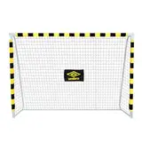 Umbro Fußballtor - Fussballtor 300 x 200 x 90 cm - Fußball Tor - Fussballtore für Garten Kinder und Erwachsene - Fussball Trainingszubehör für Innen und Außen - Metall - Schwarz/Gelb