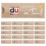 20 Stück "Du bist wichtig im Team" Hülle Filz Geschenke für Schokolade Verpackung für Kollegen Sportteam Freiwillige Familie Freunde (ohne Schokolade)