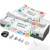 Ablemark Laminiergerät A4, Heiß und Kalt Laminiergerät mit Folien 20 Stück für A4 A5 A6, 12 in 1 Laminator mit Papierschneider und Eckenabrunder, Foliergerät mit Laminierfolien für Schule Zuhause Büro